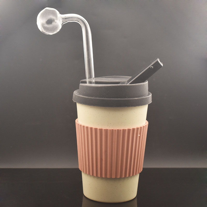 The Best Disguise Coffee Cup Water Bong 5.5inch Hand Smoking Oil Burner Bongs Portable Acrylic Dab Rig Ash Catcher with Smoking Bowl and Oil Burner Pipes 1pcs