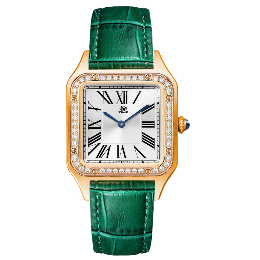 Fashion Women's Watch Quartz Movement Cow Leather Band Stainless Steel Metal Case Diamond Watch Sapphire Glass Waterproof, Colour3
Fashion Women's Watch Quartz Movement Cow Leather Band Stainless Steel Metal Case Diamond Watch Sapphire Glass Waterproof, Colour3