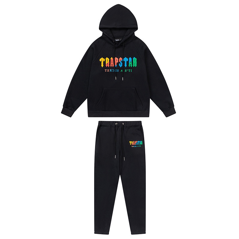 Black Hoodie Trapstar Tracksuit Rainbow Towel Embroidery Decoding Hooded Men and Women Sportswear Suit 1U4T, 10
Black Hoodie Trapstar Tracksuit Rainbow Towel Embroidery Decoding Hooded Men and Women Sportswear Suit 1U4T, 10