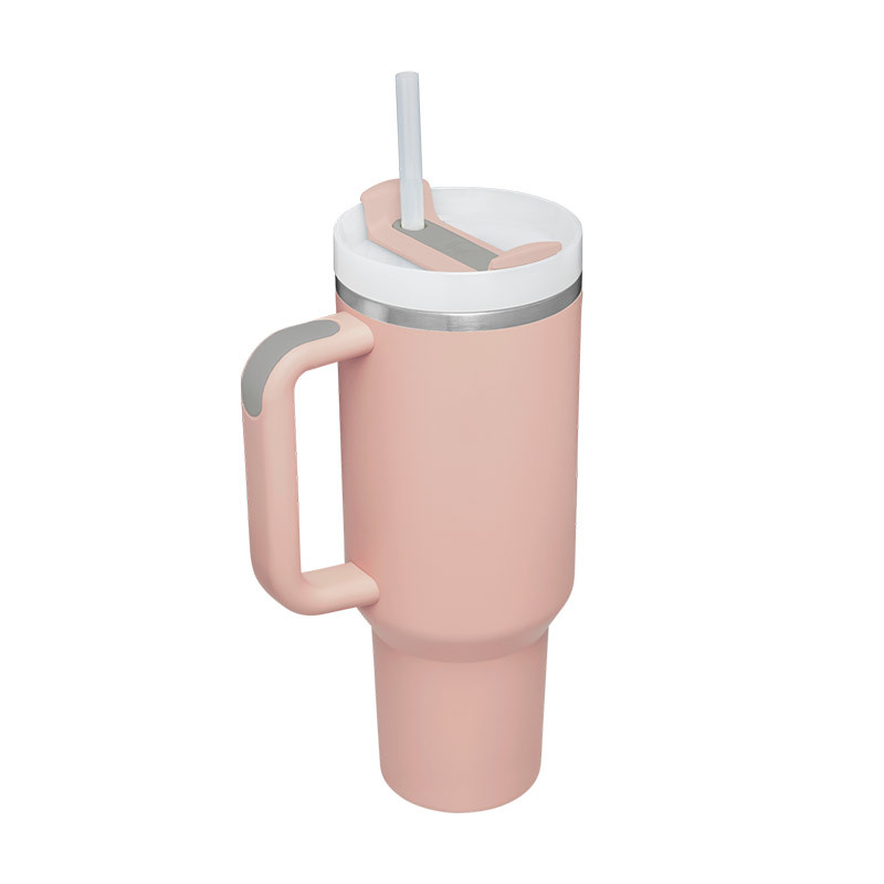 H2 40oz stainless steel tumbler with handle lid straw big capacity beer mug water bottle outdoor camping cup vacuum insulated drinking tumblers