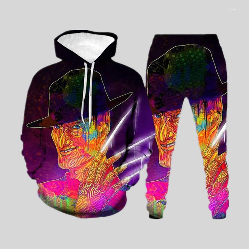 Men's Tracksuits 2022 Trendy Autumn Hoodie Sweatshirt Men's Sets Lion 3d Printed Hip Hop Funny Clothing Outfits Long Sleeve Tops And