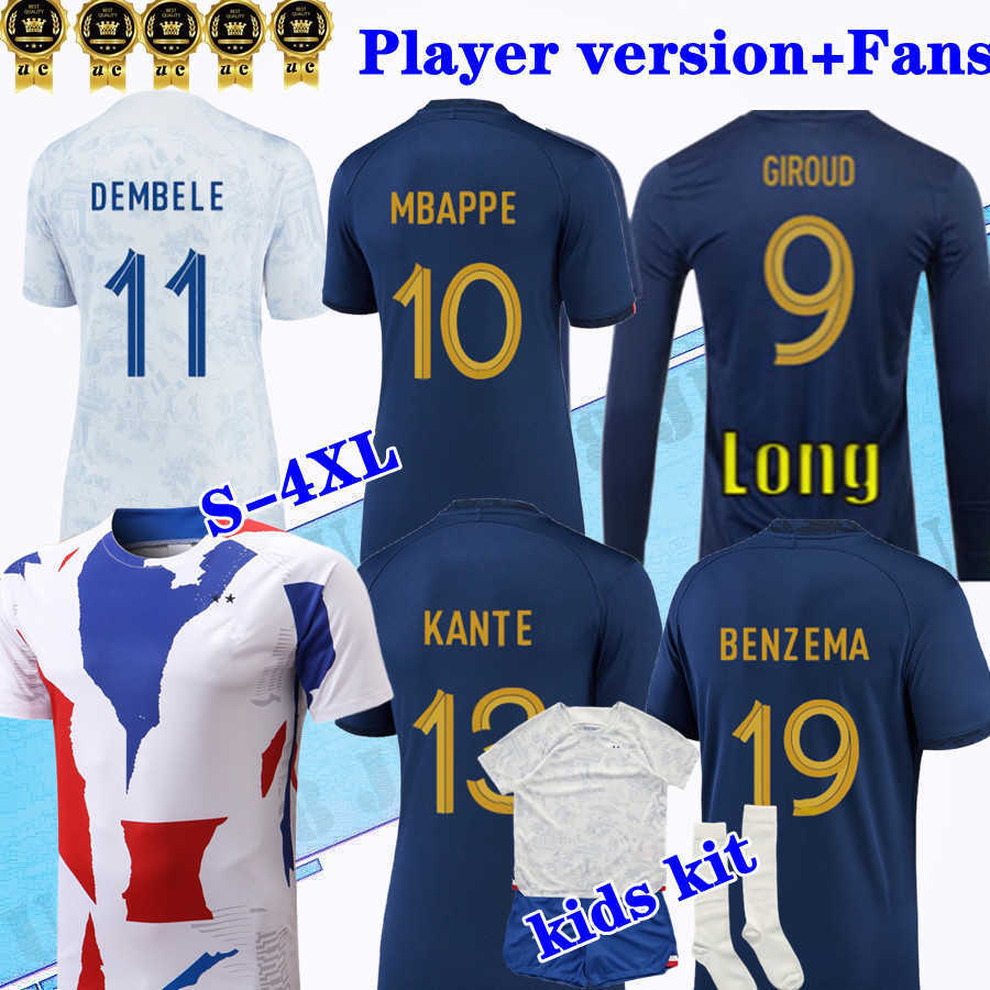 S-4XL 22 23 MBAPPE GIROUD GRIEZMANN Mens Soccer Jerseys FR KANTE BENZEMA DEMBELE Player Version Fans Home Away Training Football Shirts
S-4XL 22 23 MBAPPE GIROUD GRIEZMANN Mens Soccer Jerseys FR KANTE BENZEMA DEMBELE Player Version Fans Home Away Training Football Shirts