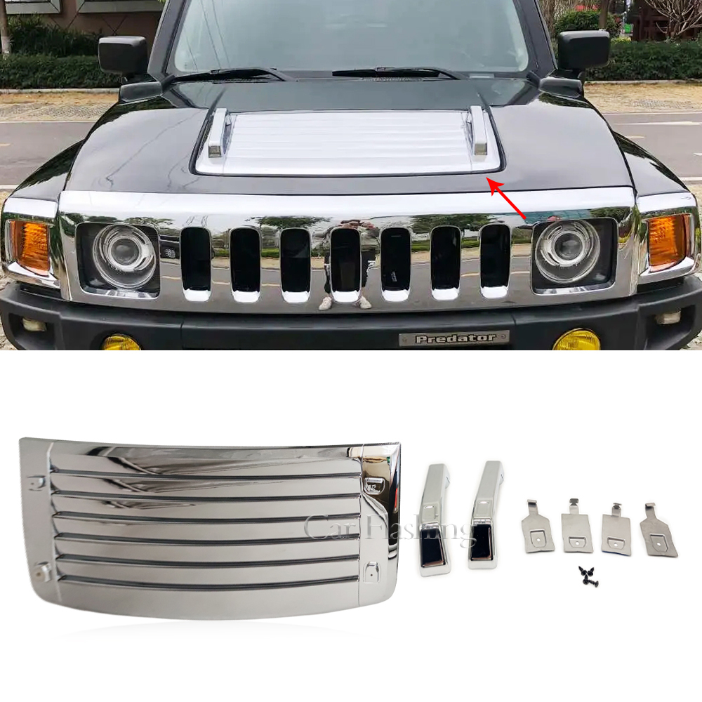 Chrome Hood Vent For HUMMER H3 H3T 2006 2007 2008 2009 2010 Deck Vent Panel Handle Covers Trim
Chrome Hood Vent For HUMMER H3 H3T 2006 2007 2008 2009 2010 Deck Vent Panel Handle Covers Trim