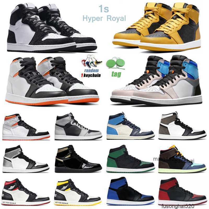 newest 1s High OG Basketball Shoes For Men Women 1 Hyper Royal University Blue Electro Orange Shadow 2.0 Gym Red Mens Trainers Sport