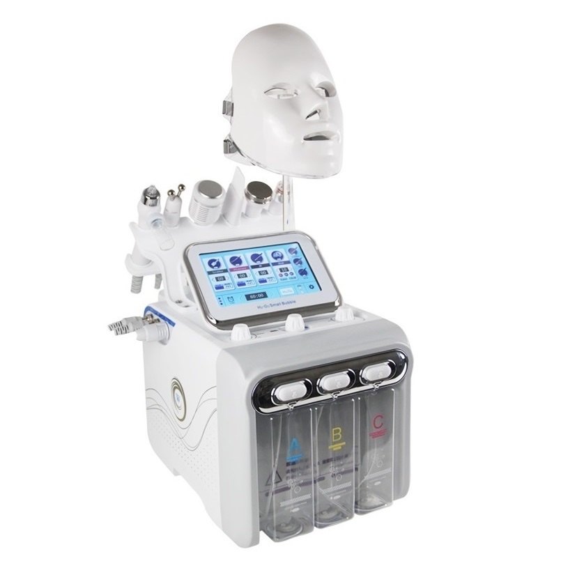 6in1 Hydra Dermabrasion Aqua Peel Clean Skin Care RF VacuumCleaning Hydro Water Peel Beauty Machine Microdermabrasion With LED Mask