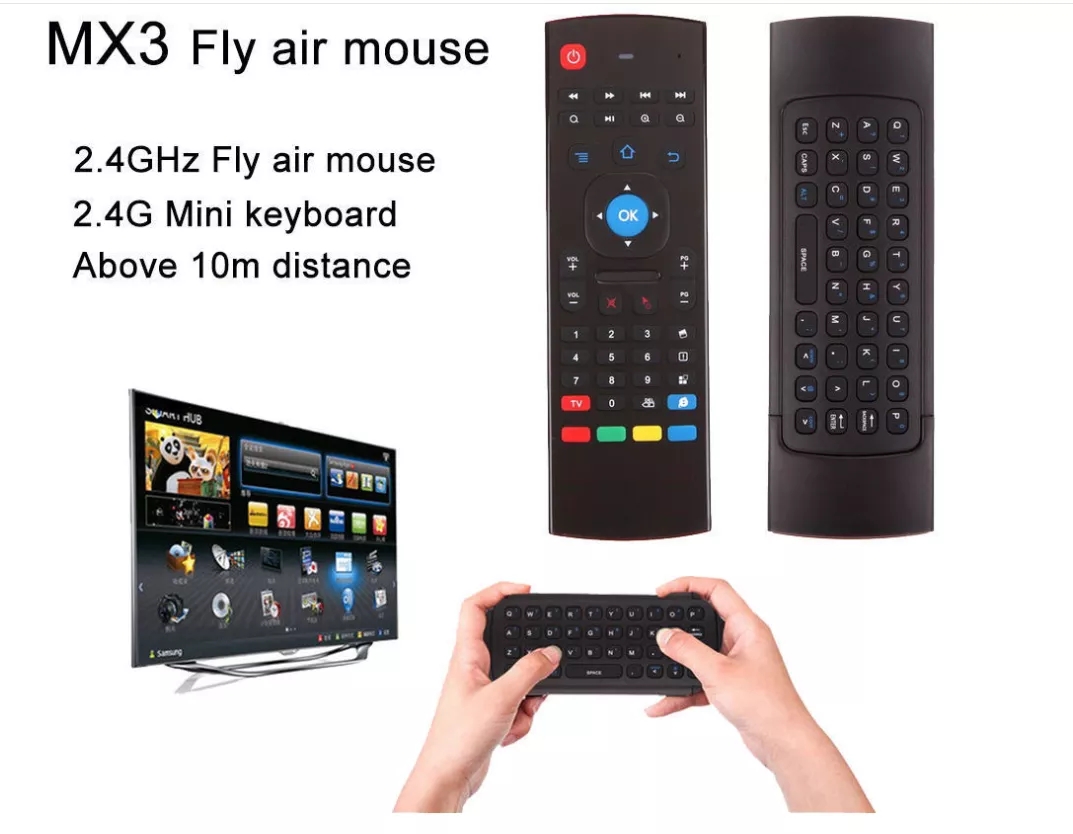 MX3 Air Mouse Voice Backlight Remote Control 2.4G RF Wireless Keyboard For Android TV Box X96 X4 H96