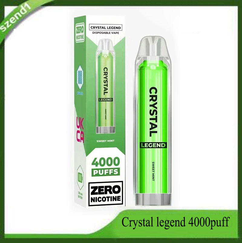 Crystal Legend Vape 4000 puffs Disposable E-cigarettes 2% 1350 mAh Battery Prefilled 10ml Pod
Crystal Legend Vape 4000 puffs Disposable E-cigarettes 2% 1350 mAh Battery Prefilled 10ml Pod