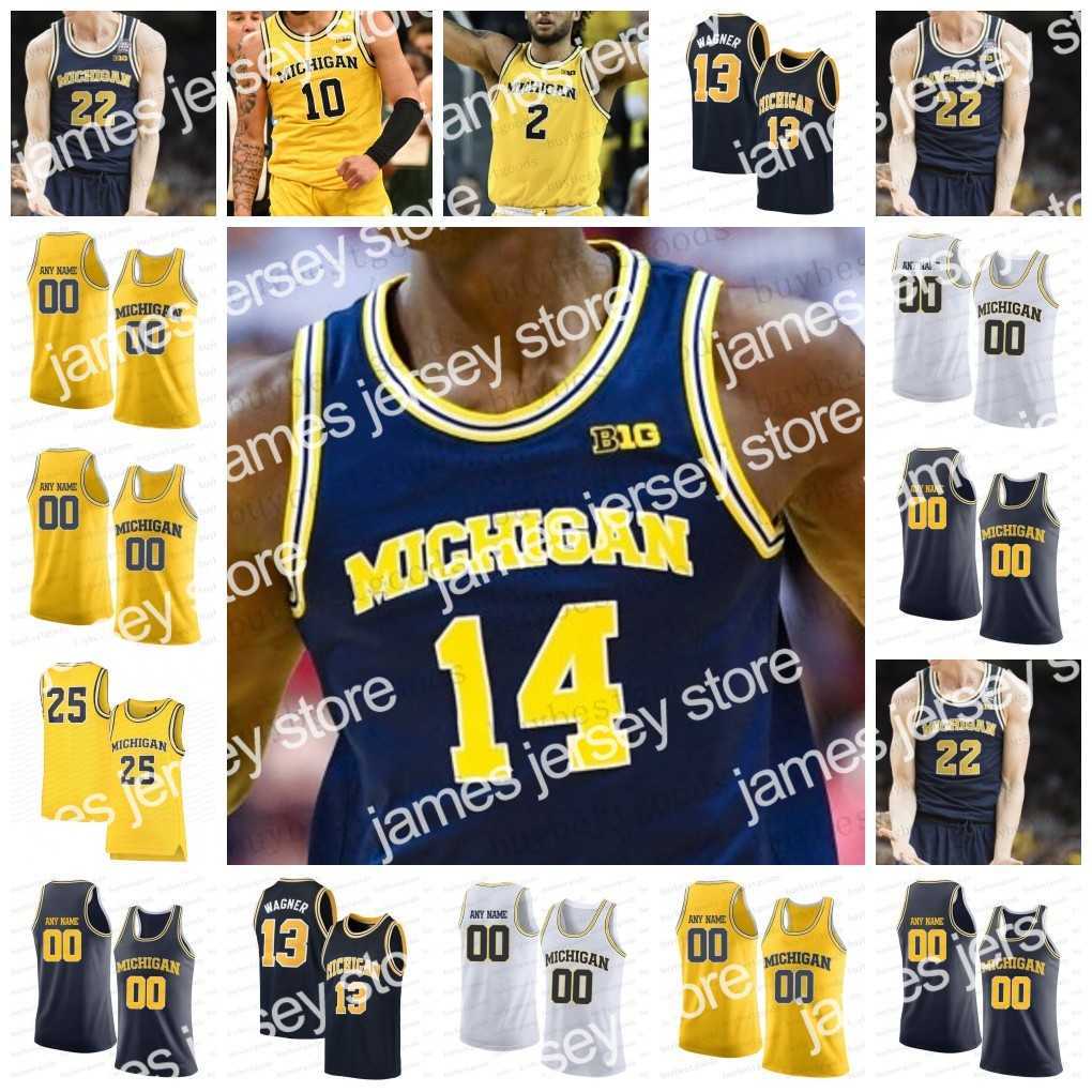 Basketball Jerseys Custom Michigan Wolverines Basketball Hunter Dickinson Jett Howard Terrance Williams II Bufkin Jaelin Llewellyn Joey Baker Jace Howard Any