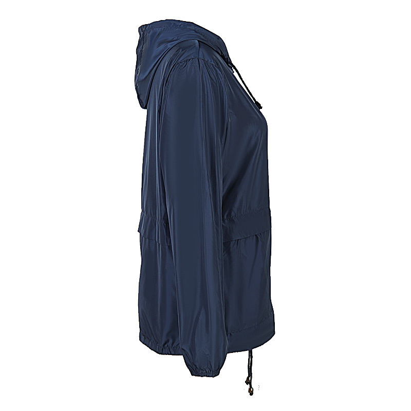 Womens Dust Coat Hooded Fitness Wear Yoga Outfits Sportswear Outer Loose Jackets Adult Running Train Exercise Long Sleeve Waterproof Tops Fast Dry