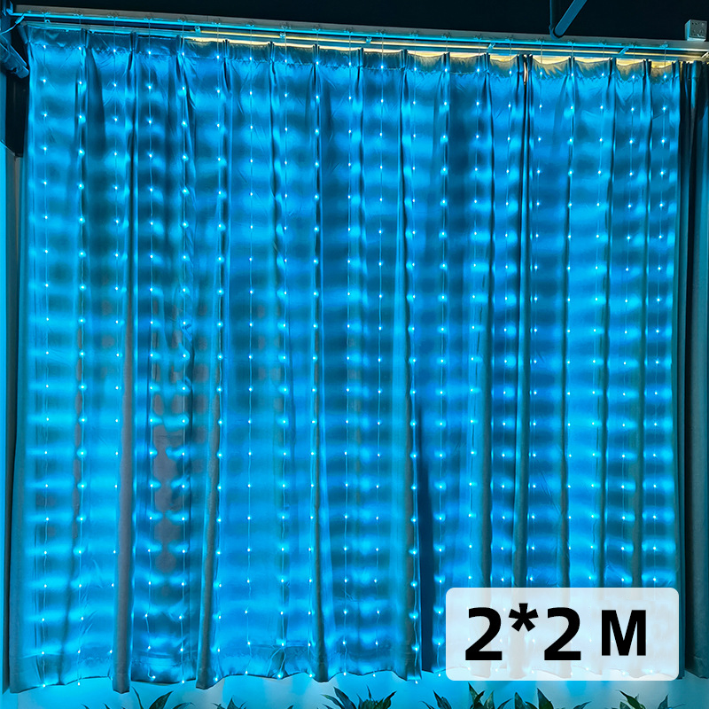 Smart Curtain String Lights 3x3M Programmable Window Wall Hanging Led Lights for Party Festival Decor