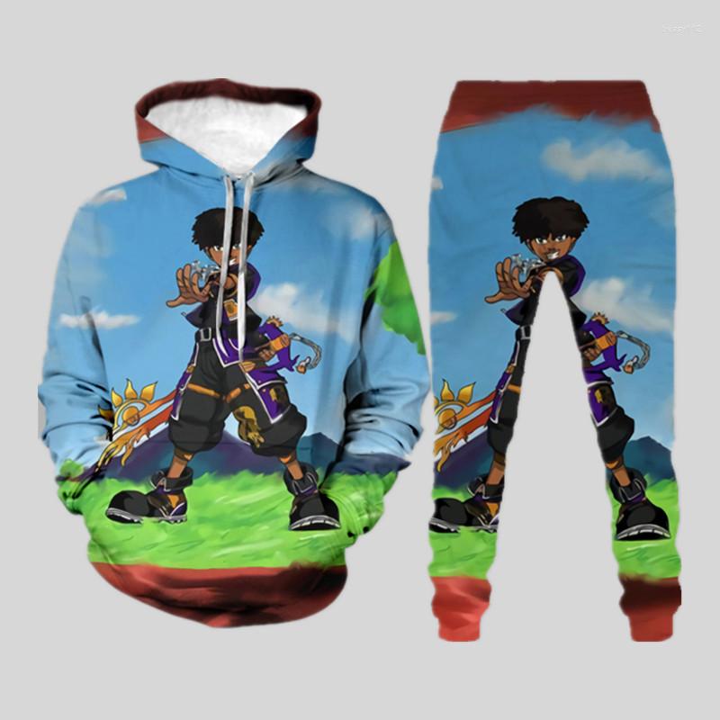 Men's Tracksuits 2022 Trendy Autumn Hoodie Sweatshirt Men's Sets Lion 3d Printed Hip Hop Funny Clothing Outfits Long Sleeve Tops And