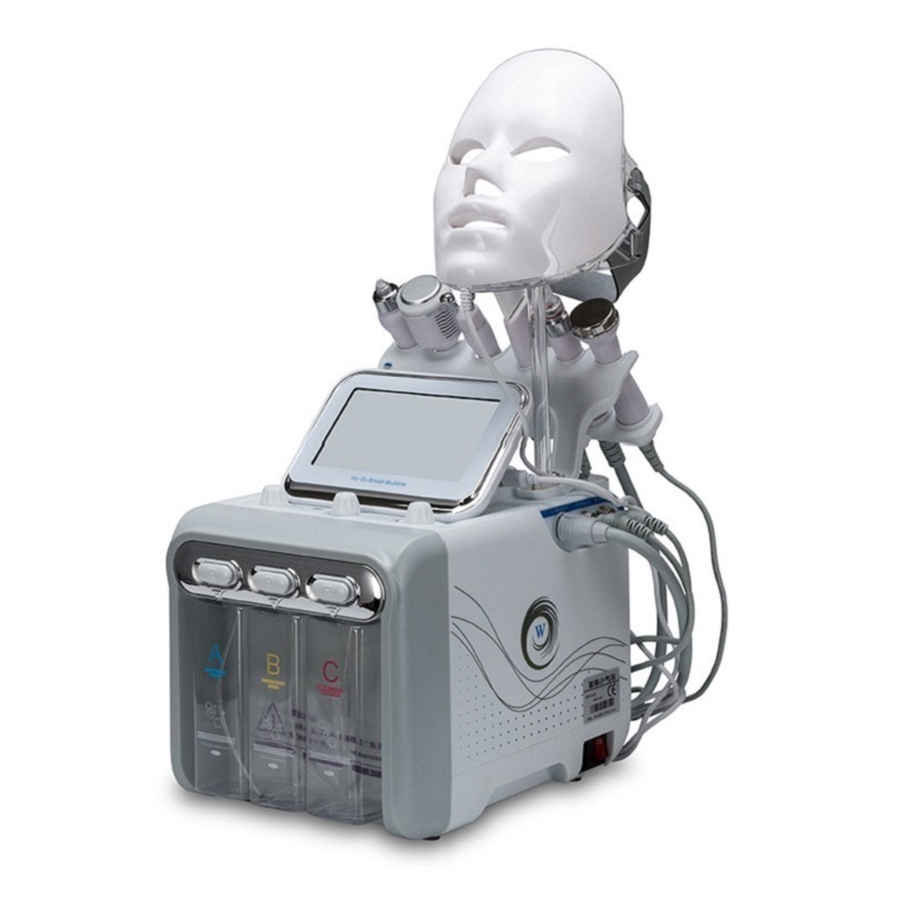 6in1 Hydra Dermabrasion Aqua Peel Clean Skin Care RF VacuumCleaning Hydro Water Peel Beauty Machine Microdermabrasion With LED Mask
