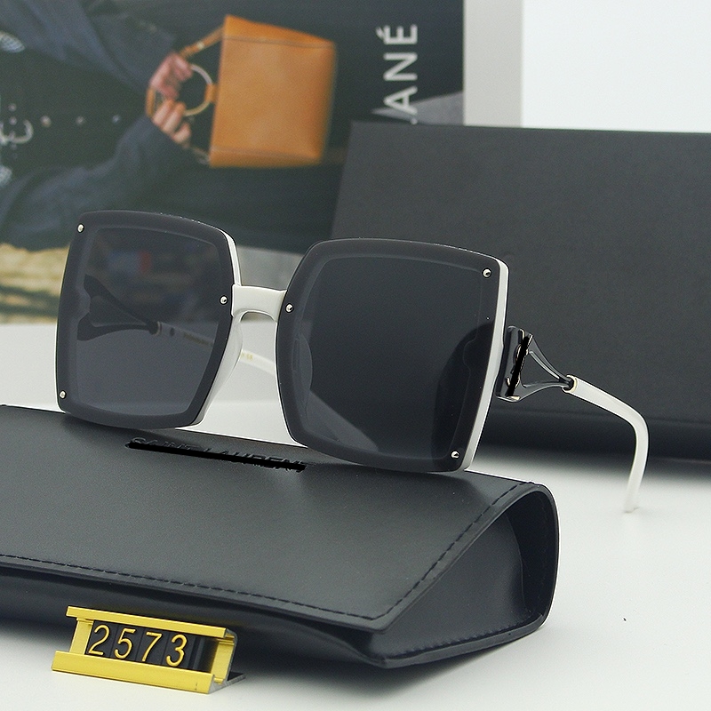 Top luxury Sunglasses Polarizing lens designer womens Mens Goggle senior Eyewear For Women eyeglasses frame Vintage Metal Sun Glasses With Box leopard FF2573 paty