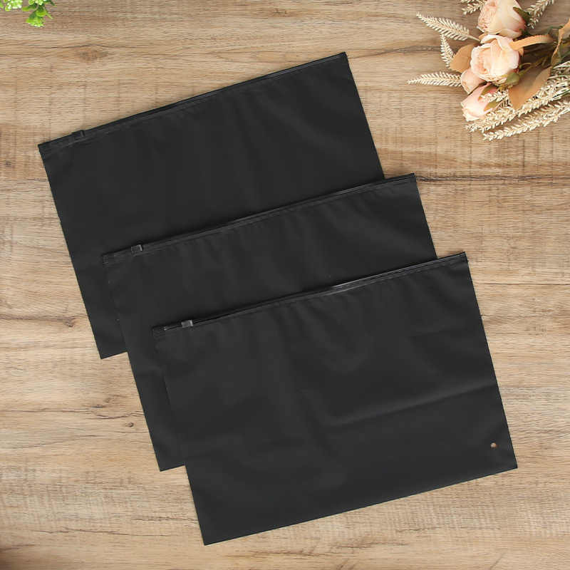 Black Frosted Clothes Packaging Zipper Bags Plastic Ship Sealed Waterproof Underwear Pouches
