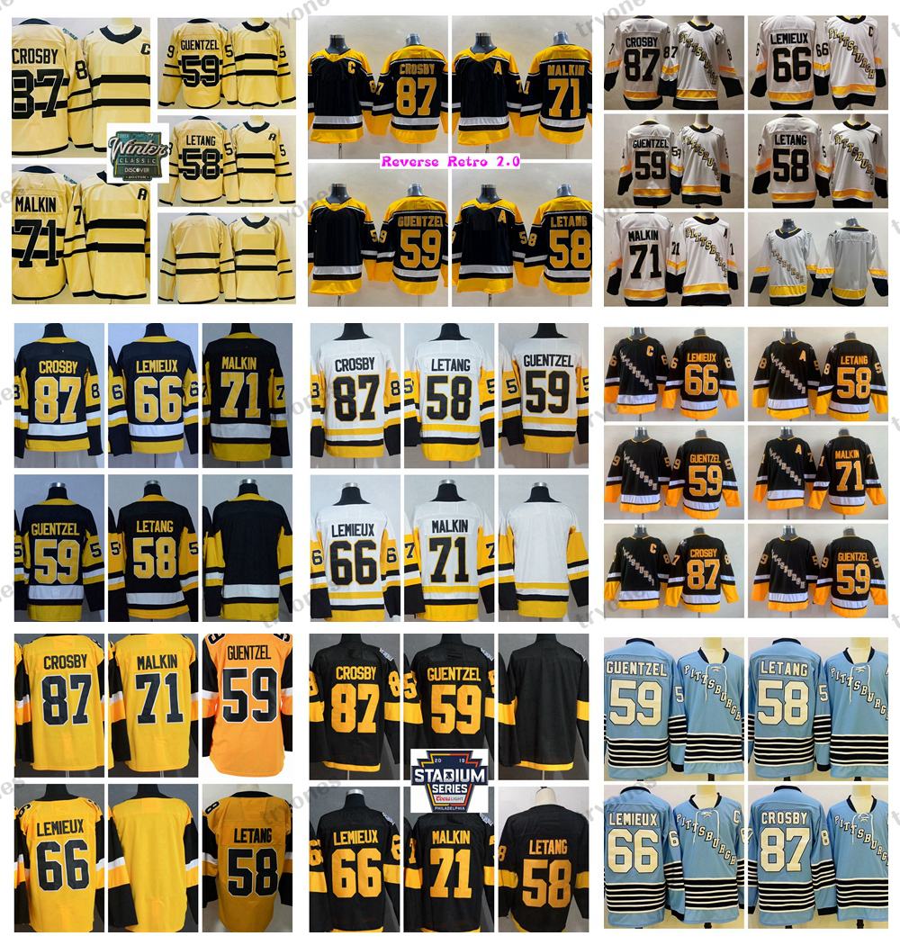 

Mens 2023 Winter Classic 87 Sidney Crosby Hockey Jerseys 2.0 Reverse Retro 71 Evgeni Malkin Mens 59 Jake Guentzel 58 Kris Letang Mario 66 Lemieux Jersey Black Shirts, New blue