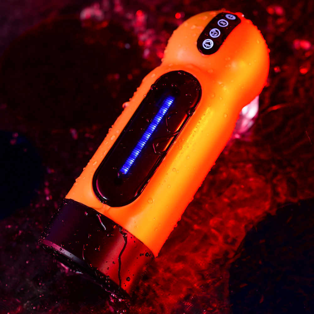 Toys Vibrator masturbateur masturbateur automatique Toy Toy Adult Goods pour hommes vibrant et suceuse machine chatte vagin jaune