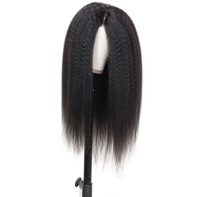 Natural Color Brazilian 100% Human Hair 2X6 Lace Wig Middle Part Kinky Straight Yaki Yirubeauty 2*6 Wigs 10-32inch