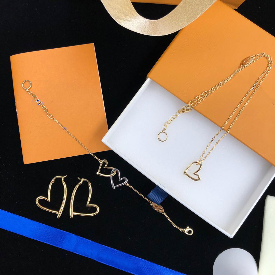 Luxury Necklace Designer Jewelry Bracelet Brand Heart-shaped Earrings For Womens Fashion Brands Necklaces And Bracelets Valentine's Day Birthday Gift With Box
Luxury Necklace Designer Jewelry Bracelet Brand Heart-shaped Earrings For Womens Fashion Brands Necklaces And Bracelets Valentine's Day Birthday Gift With Box