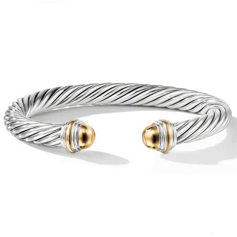 High Quality Women Luxury Charm Bracelet 7mm 18k Gold Plated Pearl Steel Wire Rope Open Twisted Intermittent Designer Love Bracelets Cjeweler Luxurious Jewelry
High Quality Women Luxury Charm Bracelet 7mm 18k Gold Plated Pearl Steel Wire Rope Open Twisted Intermittent Designer Love Bracelets Cjeweler Luxurious Jewelry