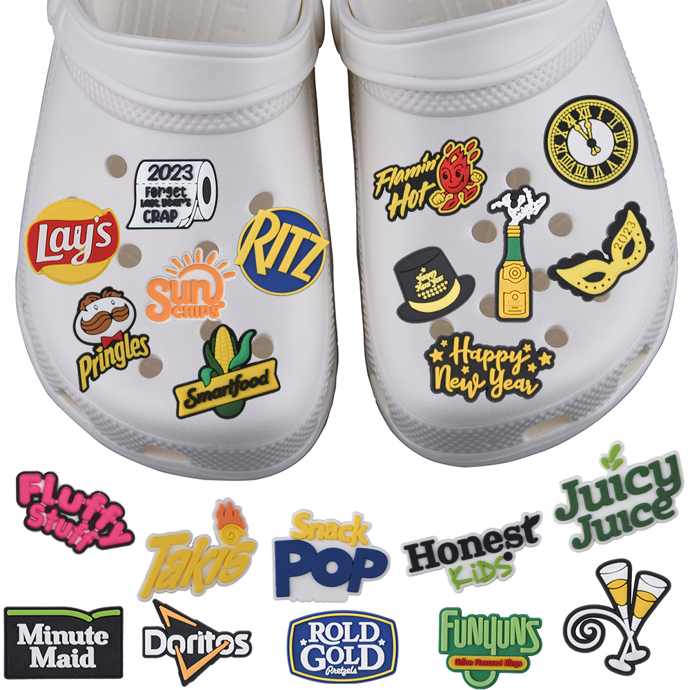 cute cartoon pvc garden Shoes Charm for Wholesale Custom New Fashion Clog Sandal Shoe Decoration Charms Snack potato chips candy
cute cartoon pvc garden Shoes Charm for Wholesale Custom New Fashion Clog Sandal Shoe Decoration Charms Snack potato chips candy