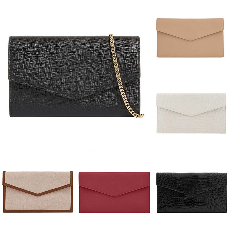 New UPTOWN Pouch Bag crocodile embossed shiny grain leather envelope clutch with a flap magnetic closure designer shoulder bags classic metal hardware chain wallet, 8/golden logo
New UPTOWN Pouch Bag crocodile embossed shiny grain leather envelope clutch with a flap magnetic closure designer shoulder bags classic metal hardware chain wallet, 8/golden logo