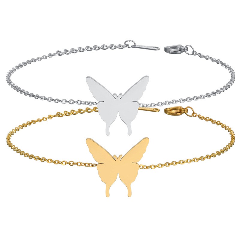 Simple three dimensional personality smooth butterfly bracelet for women jewelry charome designer bracelets wholesale stainless steel lobster 18k gold plated
Simple three dimensional personality smooth butterfly bracelet for women jewelry charome designer bracelets wholesale stainless steel lobster 18k gold plated
