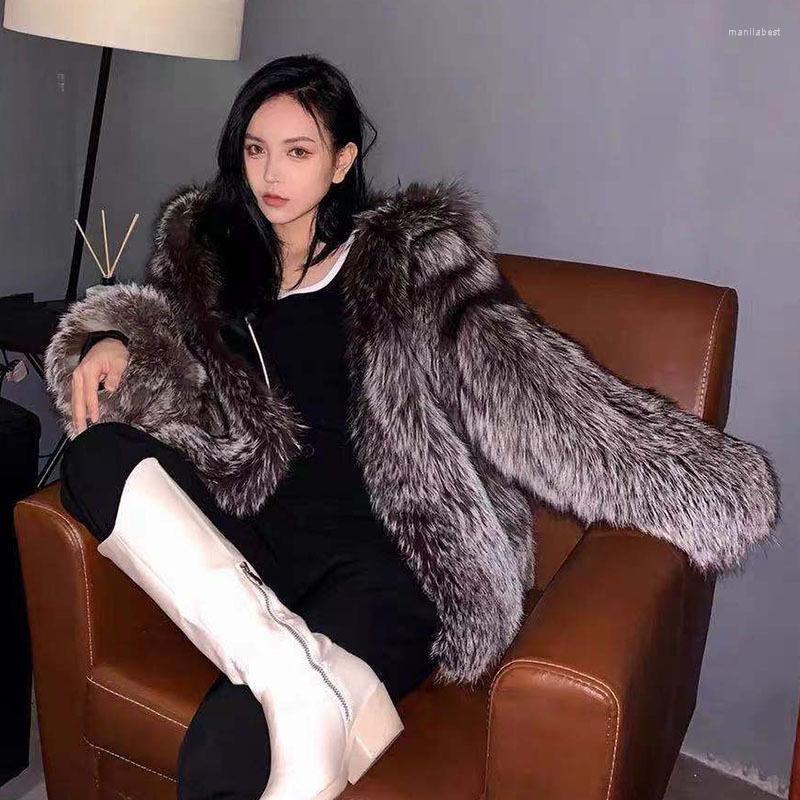 Women's Fur Women Real Mink Coats Female Coat Genuine Long Ladies Winter Clothes Oversize 6xl 5xl 7xl Imitation