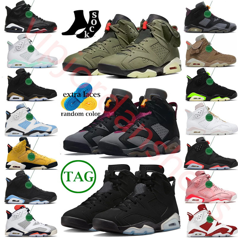 6 Jumpman 6s Basketballs Shoes Midnight Navy Georgetown Metallic Silver Mint Foam Red Oreo Men Women British Khaki Bordeaux UNC Home Sports shoes size 13-5.5