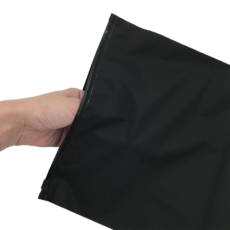 Black Frosted Clothes Packaging Zipper Bags Plastic Ship Sealed Waterproof Underwear Pouches