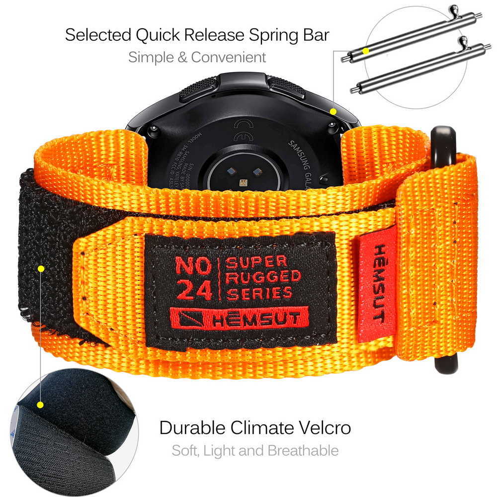 Watch Bands HEMSUT Nylon Sport Military Watch Band For Samsung Galaxy Watch Straps For Men Quick Release Quick-Drying 20MM 22MM T221220
Watch Bands HEMSUT Nylon Sport Military Watch Band For Samsung Galaxy Watch Straps For Men Quick Release Quick-Drying 20MM 22MM T221220