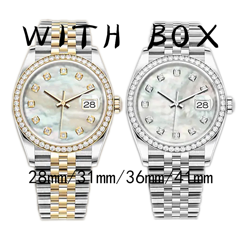 Men's automatic watch Diamond bezel 36/41mm Classic 904L stainless steel watches designer 28/31 Women's quartz battery waterproof sapphire luminous wristwatch