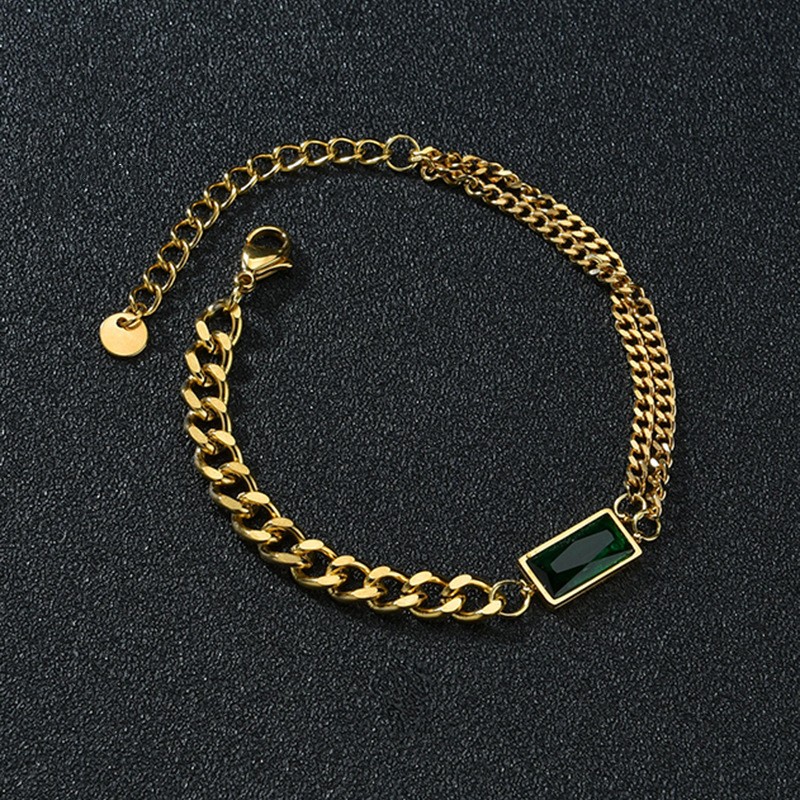 INS simple green square zircon bracelet designer bracelets for women clovers woman jewelry gold love bangle ice out custom chain jewellery luxurious charm chains
INS simple green square zircon bracelet designer bracelets for women clovers woman jewelry gold love bangle ice out custom chain jewellery luxurious charm chains
