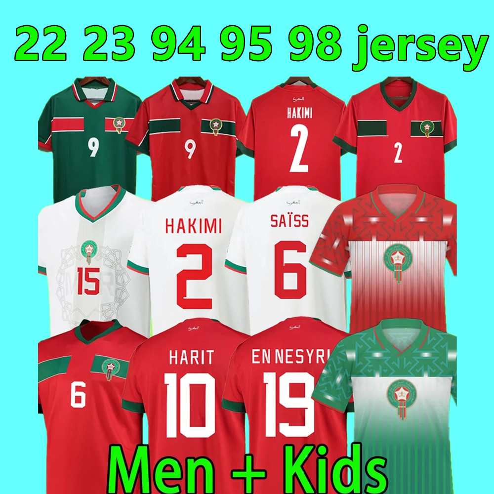 2022 Morocco soccer jerseys HAKIMI Men Kids kit MAZRAOUI AMRABAT AGUERD ZIYECH BOUFAL ZAROURY SAISS 22 23 football shirts 2023 EN-NESYRI 94 98 uniforms retro 1994 1998, 45
2022 Morocco soccer jerseys HAKIMI Men Kids kit MAZRAOUI AMRABAT AGUERD ZIYECH BOUFAL ZAROURY SAISS 22 23 football shirts 2023 EN-NESYRI 94 98 uniforms retro 1994 1998, 45