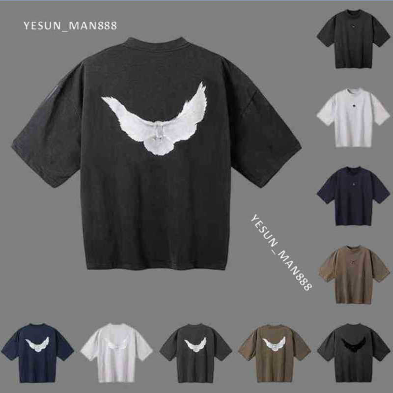Designer Kanyes Classic Wests T Shirt Three Party Joint Peace Dove Printed Washing Water Short Sleeves High Street Mens And Womens Yzys Tees 2022, 11
Designer Kanyes Classic Wests T Shirt Three Party Joint Peace Dove Printed Washing Water Short Sleeves High Street Mens And Womens Yzys Tees 2022, 11