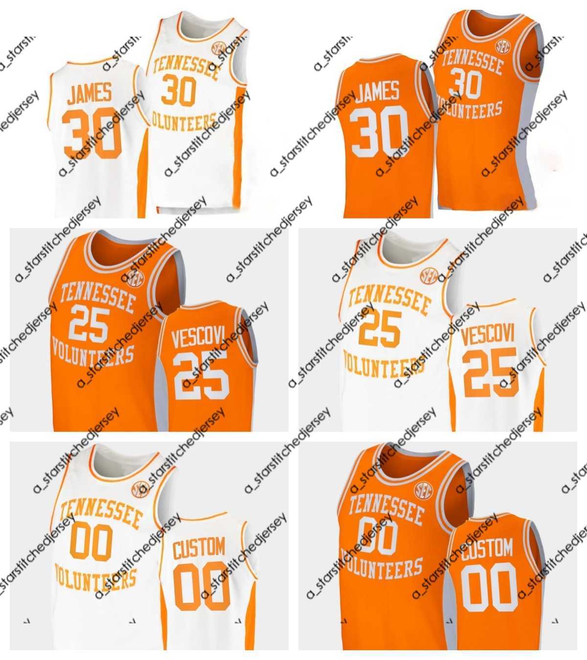 

College Basketball Wears Custom Mens Stitched College Basketball Jerseys 22 Ernie Grunfeld 53 Bernard King 2 Grant Williams 3 Candace Parker 5 Admiral Schofield 14, Whtie