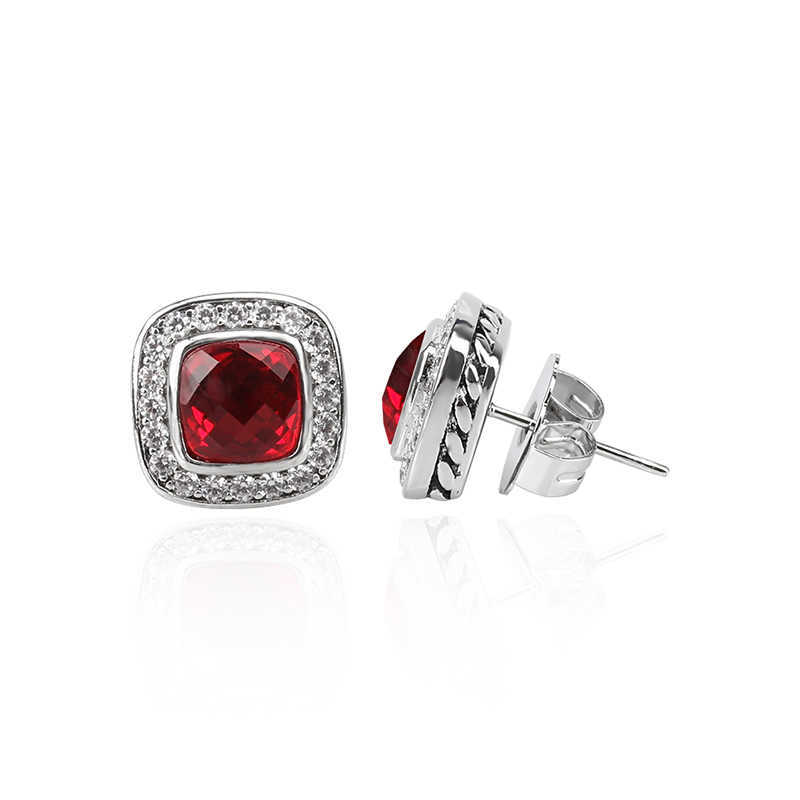 Elegant Ladies Earrings Inlaid with Square Zircon Stud Vintage Jewelry for Women Wedding Party Banquent Gift Red
Elegant Ladies Earrings Inlaid with Square Zircon Stud Vintage Jewelry for Women Wedding Party Banquent Gift Red