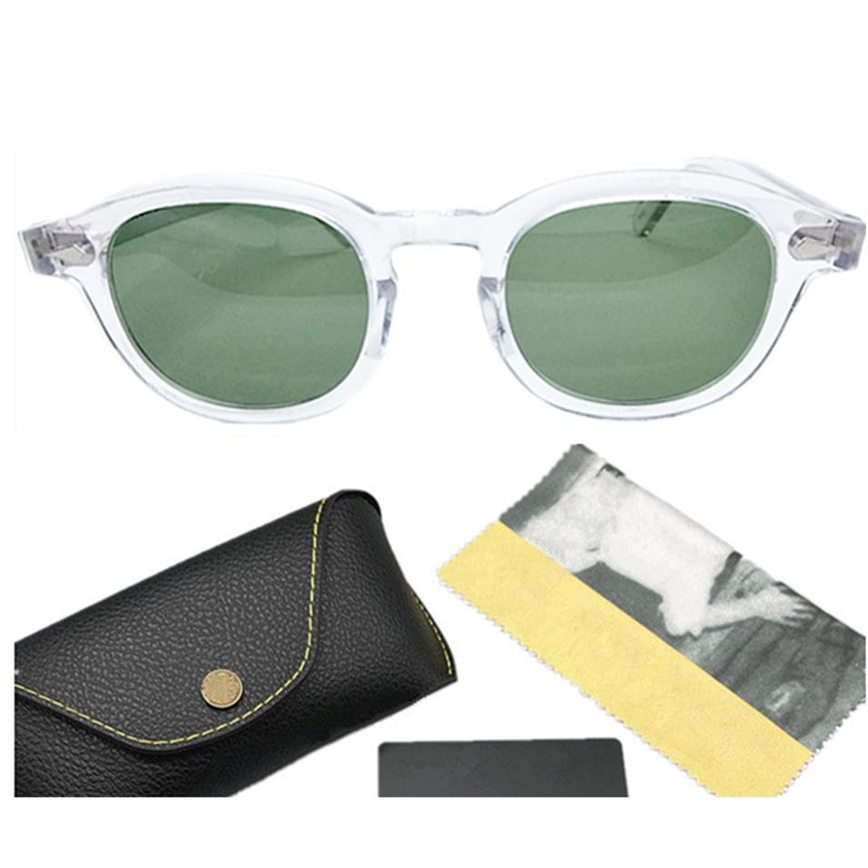 

Johnny Depp Retro-vintage Sunglasses Mirror Polarized Anti-Blue Ray quality Plank full-rim Occhiali da sole fullset case L M S244O
