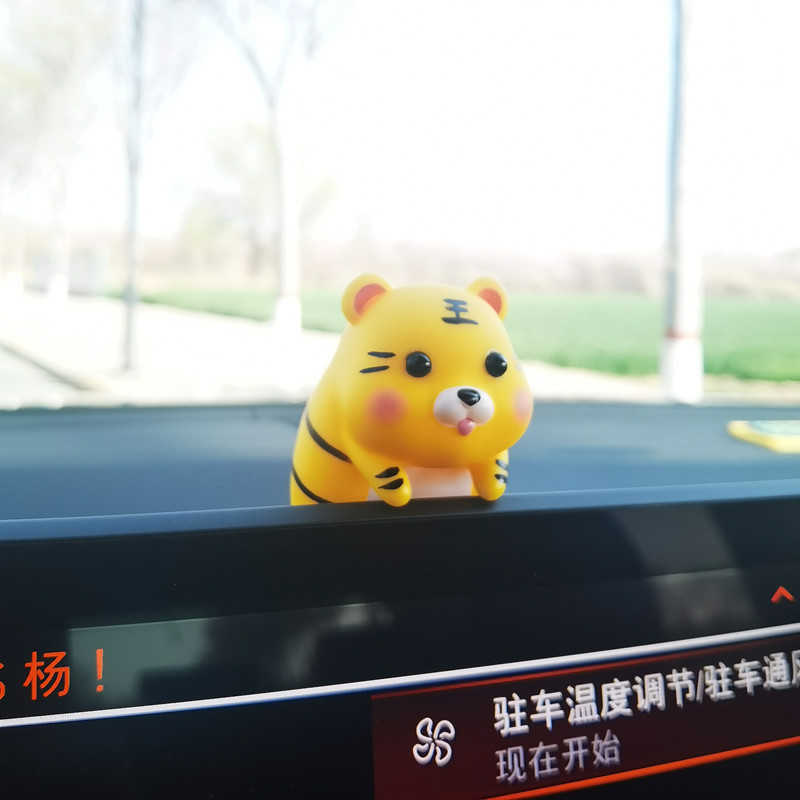 Interior Decorations Cute Anime Panda Navigator Car Interior Decoration Pendant Ornament Tiger Navigator Auto Rearview Mirror Pendant Car Accessories 