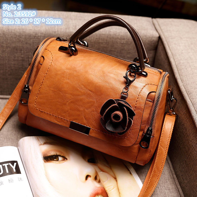 Wholesale ladies shoulder bags 2 classic retro leather handbag sweet flower tassel fashion pillow bag double zipper foreign style mobile phone coin purse, Brown-3591#-style 1
Wholesale ladies shoulder bags 2 classic retro leather handbag sweet flower tassel fashion pillow bag double zipper foreign style mobile phone coin purse, Brown-3591#-style 1