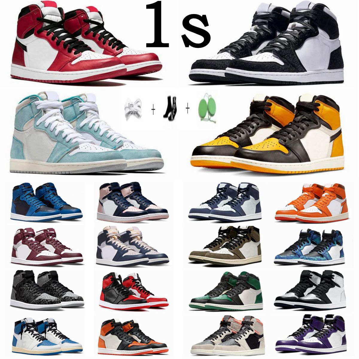 Jumpman 1s Basketball shoes University Blue Dark Mocha UNC Light Smoke Grey Hyper Chicago bred royal Silver Toe Shadow Twist brand men women
Jumpman 1s Basketball shoes University Blue Dark Mocha UNC Light Smoke Grey Hyper Chicago bred royal Silver Toe Shadow Twist brand men women