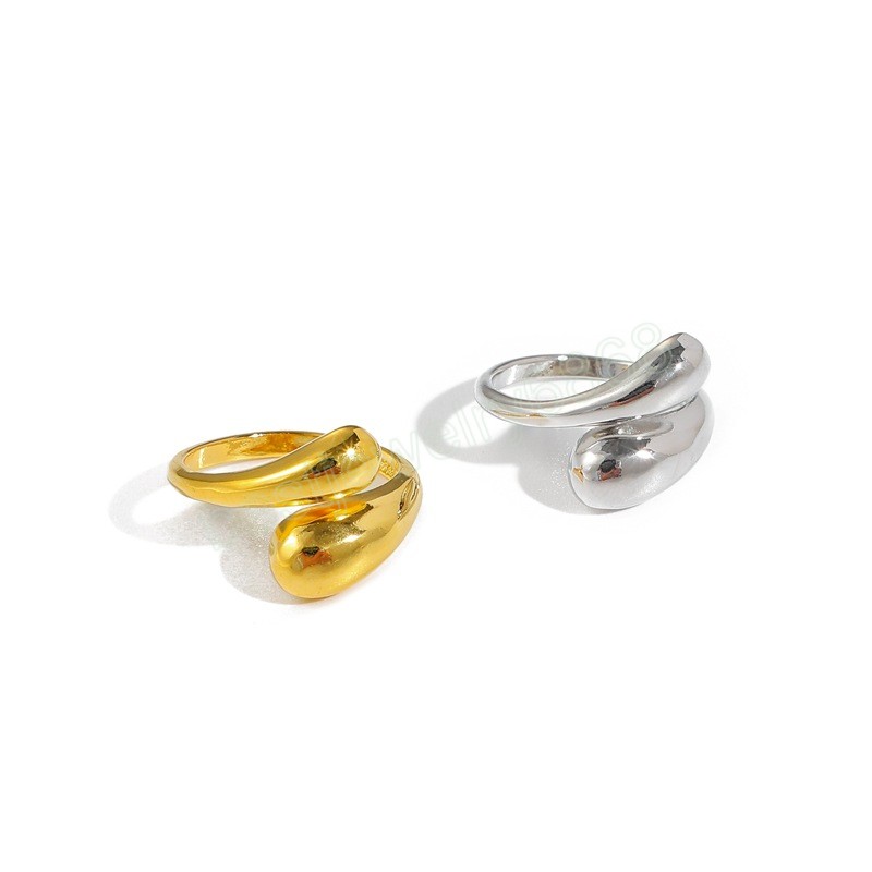 Fashion Creative Water Drop Ring For Women Charm Female Personality Open Adjustable Rings Accessories Jewelry Party Gifts