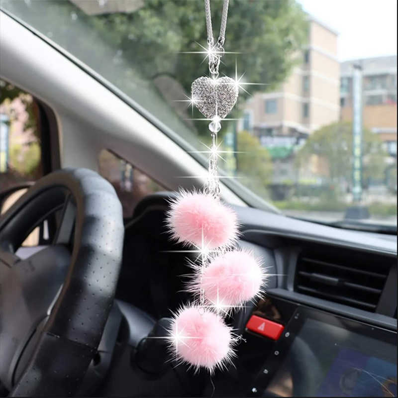Interior Decorations Fashion Car View Mirror Hanging Pendant Auto Home Decor Lucky Vehicle Ornament Mini Car Accessory Interior Hanging For Girls T221