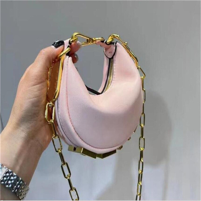 Kids Handbag luxury wallet Croissant designer hobo cross body Cosmetic half-moon baguette underarm Handbag Metal Chain LOOP Bag Shoulder Bags, Pink leather shoulder belt
Kids Handbag luxury wallet Croissant designer hobo cross body Cosmetic half-moon baguette underarm Handbag Metal Chain LOOP Bag Shoulder Bags, Pink leather shoulder belt