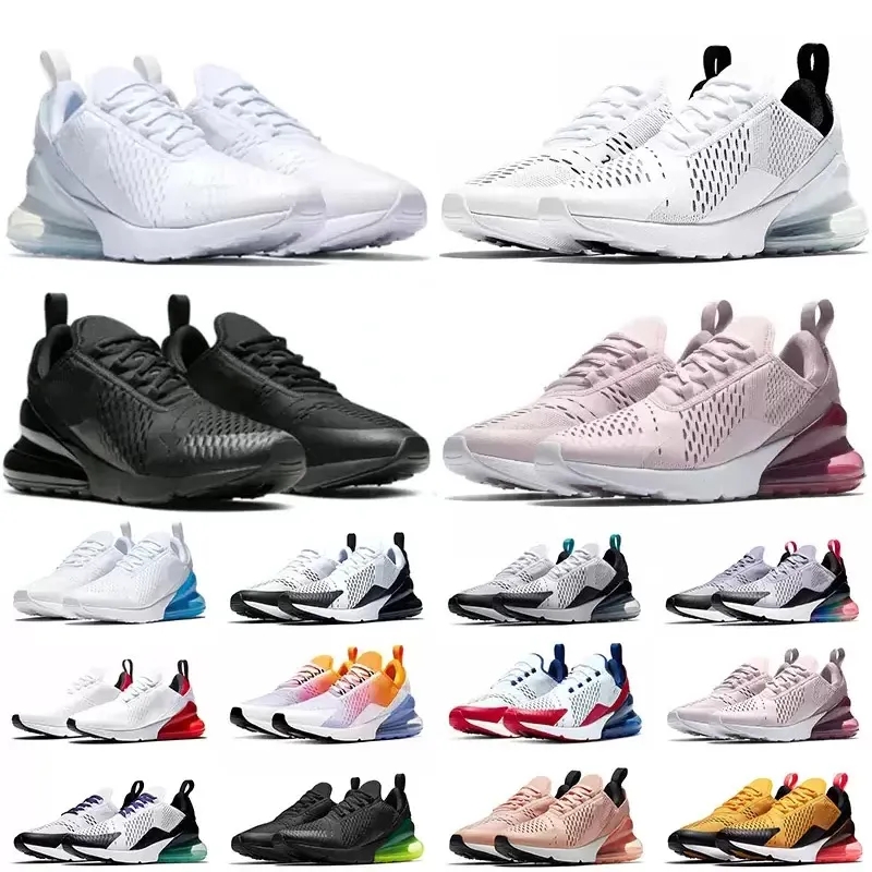 New 270 270s Mens Running Shoes Sneakers Triple Black white Bred Medium Olive Barely Rose Regency Purple University Red Tiger Photo Blue Women Sp