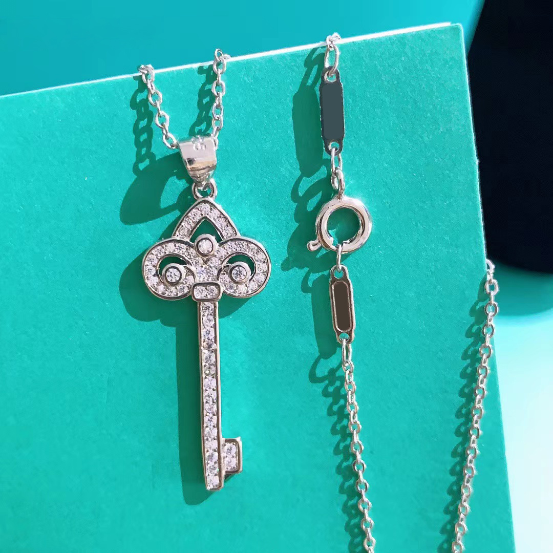 Luxury Designers Necklaces Fashion Women Sterling Silver Diamond Jewelry Simple womens Jewelrys gift
Luxury Designers Necklaces Fashion Women Sterling Silver Diamond Jewelry Simple womens Jewelrys gift
