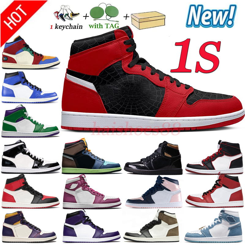 Jumpman 1s Basketball Shoes Across the Spider-Verse Triple Black Lost and Found Patent Bred University Blue Starfish Men Sneakers Outdoor, Denim 36-47
Jumpman 1s Basketball Shoes Across the Spider-Verse Triple Black Lost and Found Patent Bred University Blue Starfish Men Sneakers Outdoor, Denim 36-47