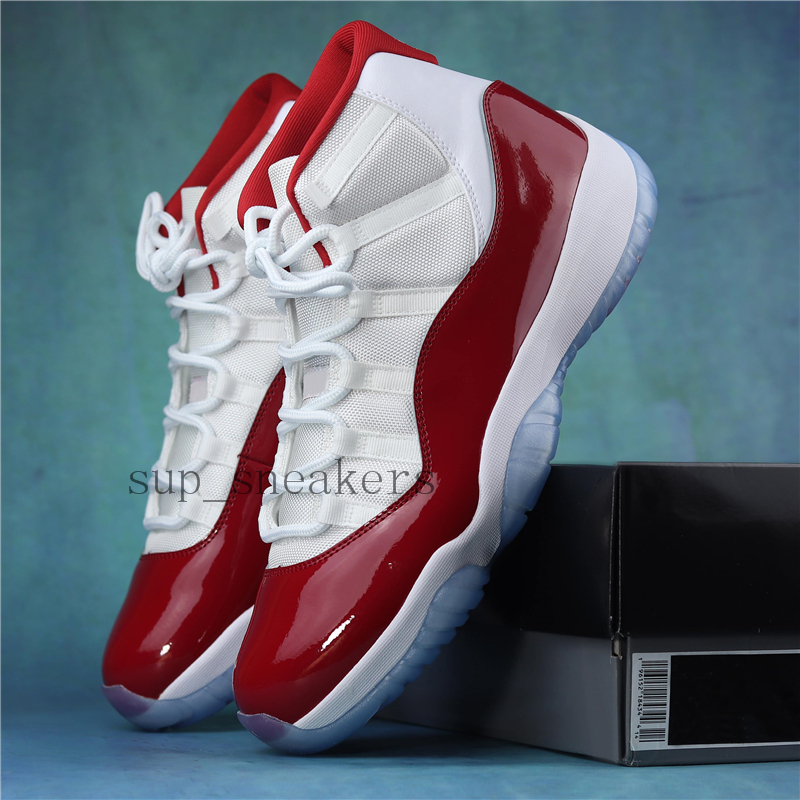 Cherry 11 Basketball Shoes Men Woman Fashion Breathable High Basketball Sneakers Bred Cool Grey Concord 11s Massage Platform Designer Shoe Outdoor Sports Trainers