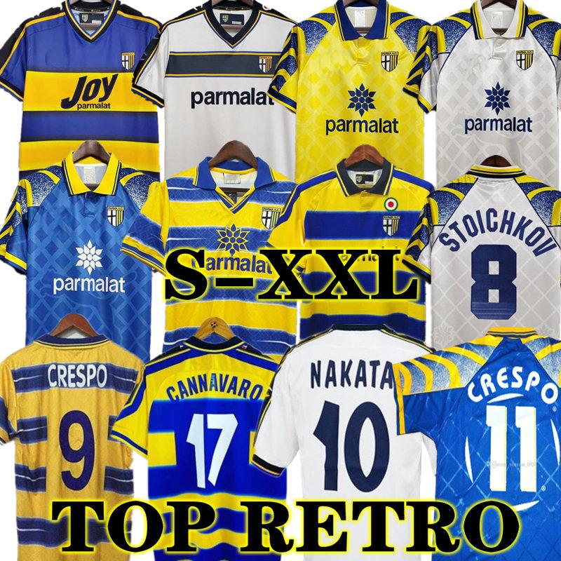 

1999 2000 Parma Calcio Retro soccer Jersey Classic 1998 95 97 99 00 BAGGIO CRESPO CANNAVARO Vintage Football shirt STOICHKOV THURAM 01 02 03 666, Grey