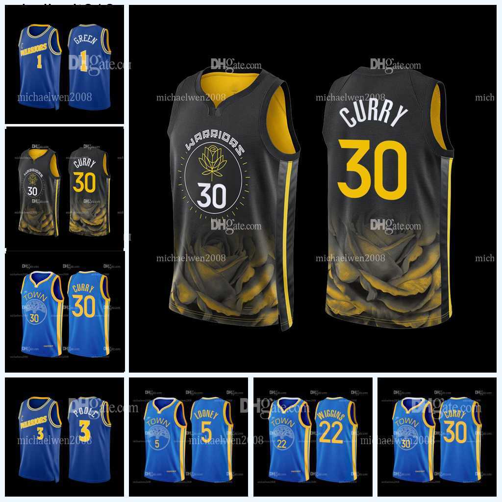 Golden State''Warriors''Basketball Stephen Curry 2022-23 Jersey Klay Thompson James 33 Wiseman Draymond Green Kevon Looney Wiggins Jerseys