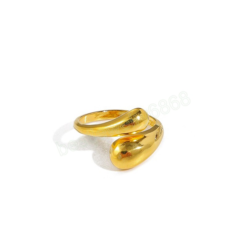 Fashion Creative Water Drop Ring For Women Charm Female Personality Open Adjustable Rings Accessories Jewelry Party Gifts